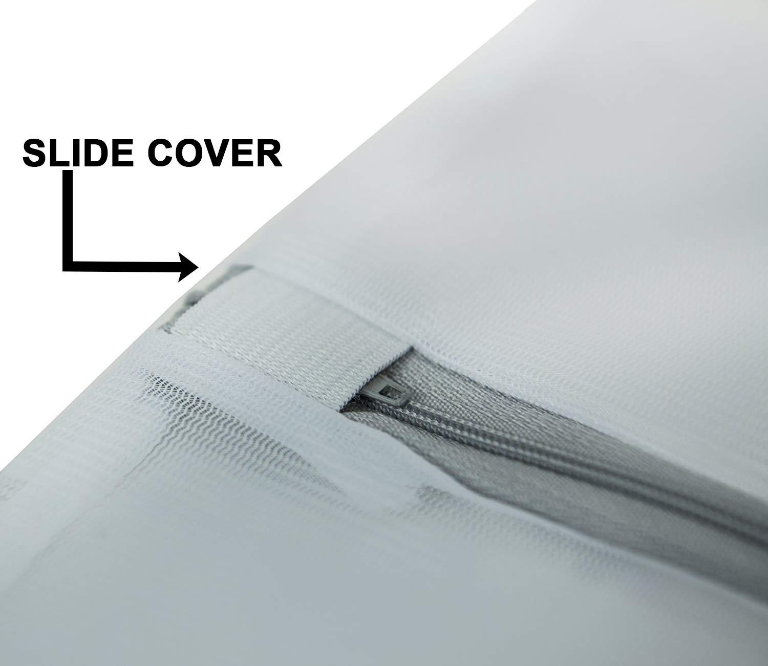 4 Pack - HUJI Micro Mesh Laundry Bags Lingerie Bra Underwear with Secure Zipper Great For Washing Face Masks (2 Medium & 2 Large) - Image 7