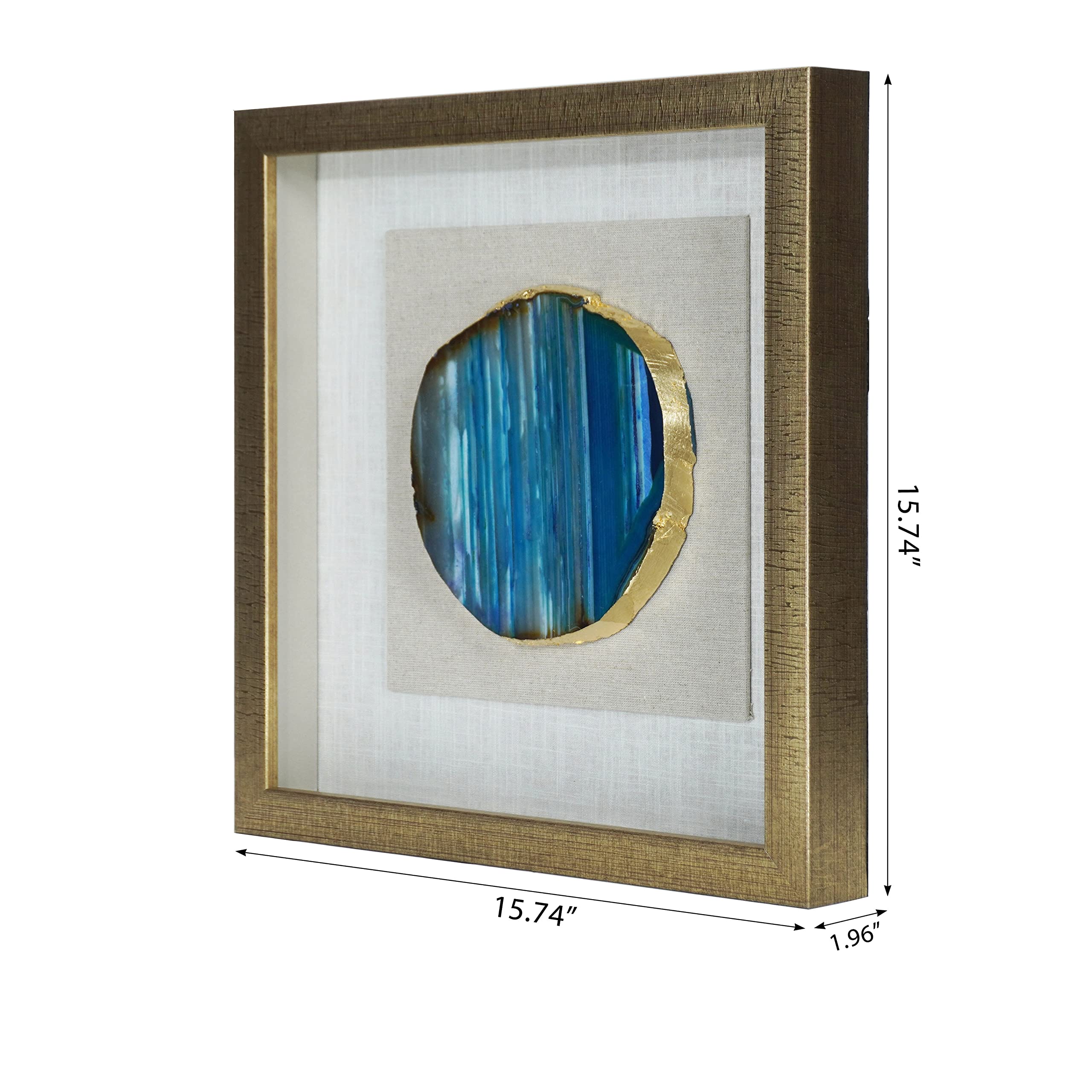 Agate Slice Shadow Box Wall Décor (Green) - Image 5