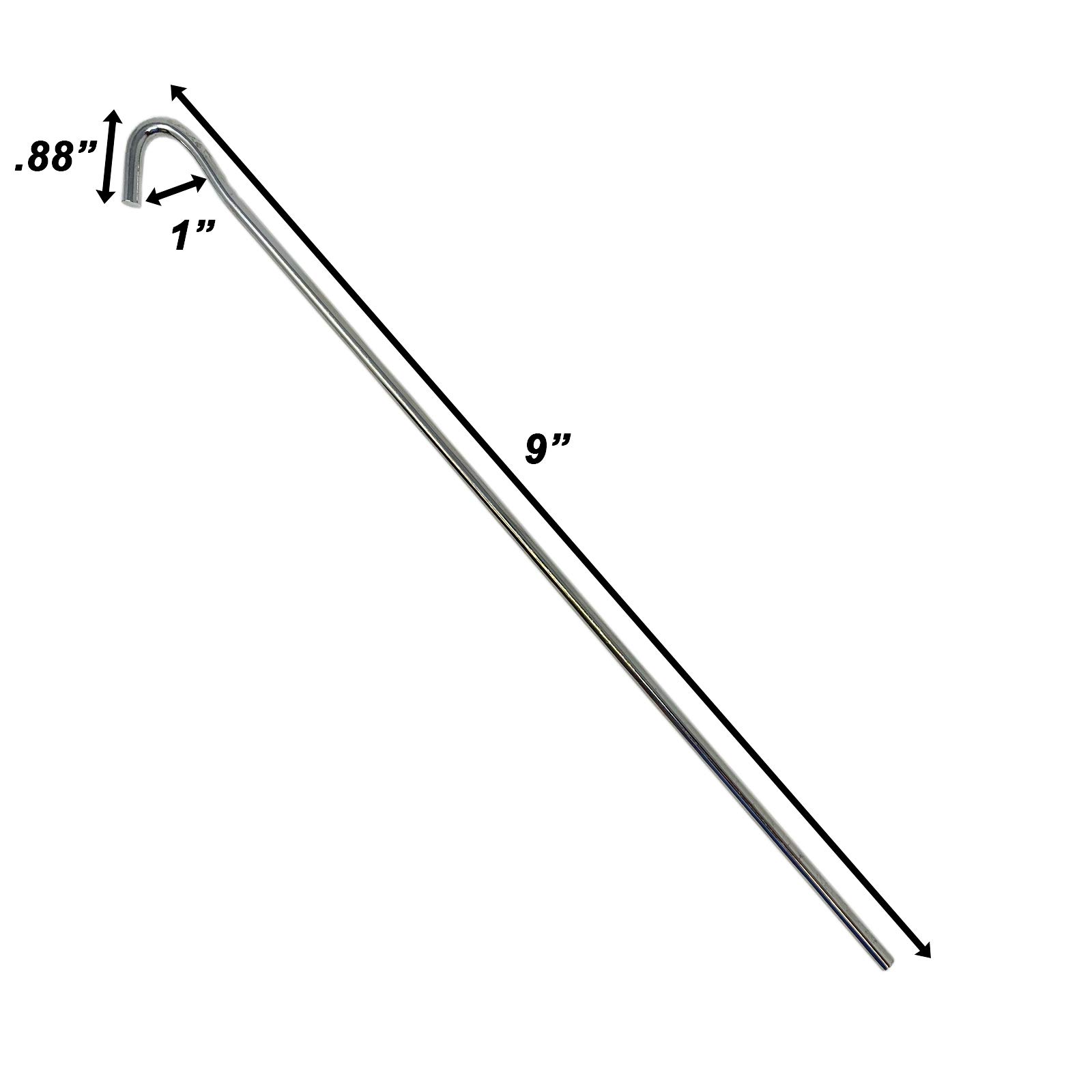 HUJI 20PCS Galvanized Steel Tent Pegs Stakes - Image 3