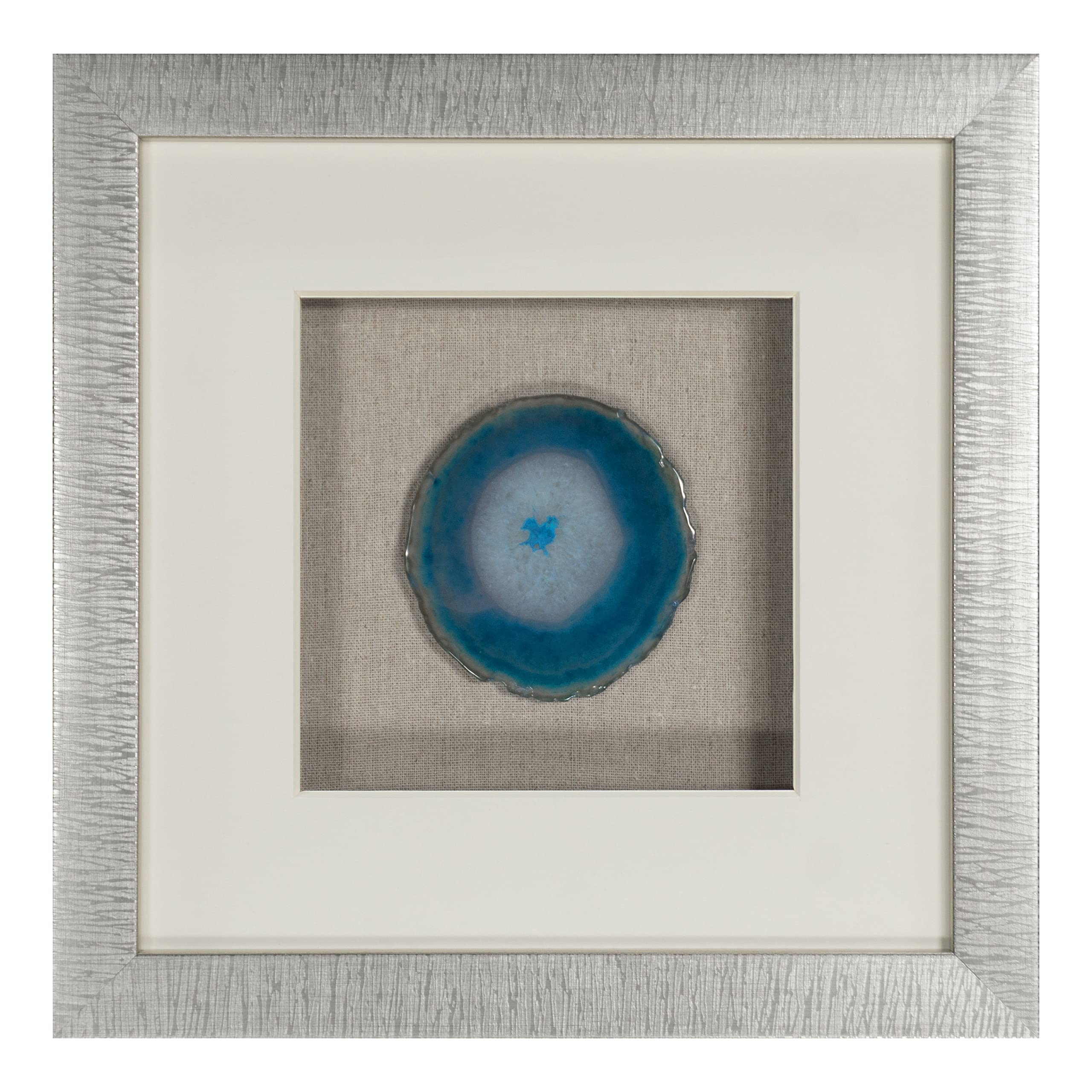 Huji Blue Agate Slice Shadow Box Wall Décor (2 Piece Set) - Image 5