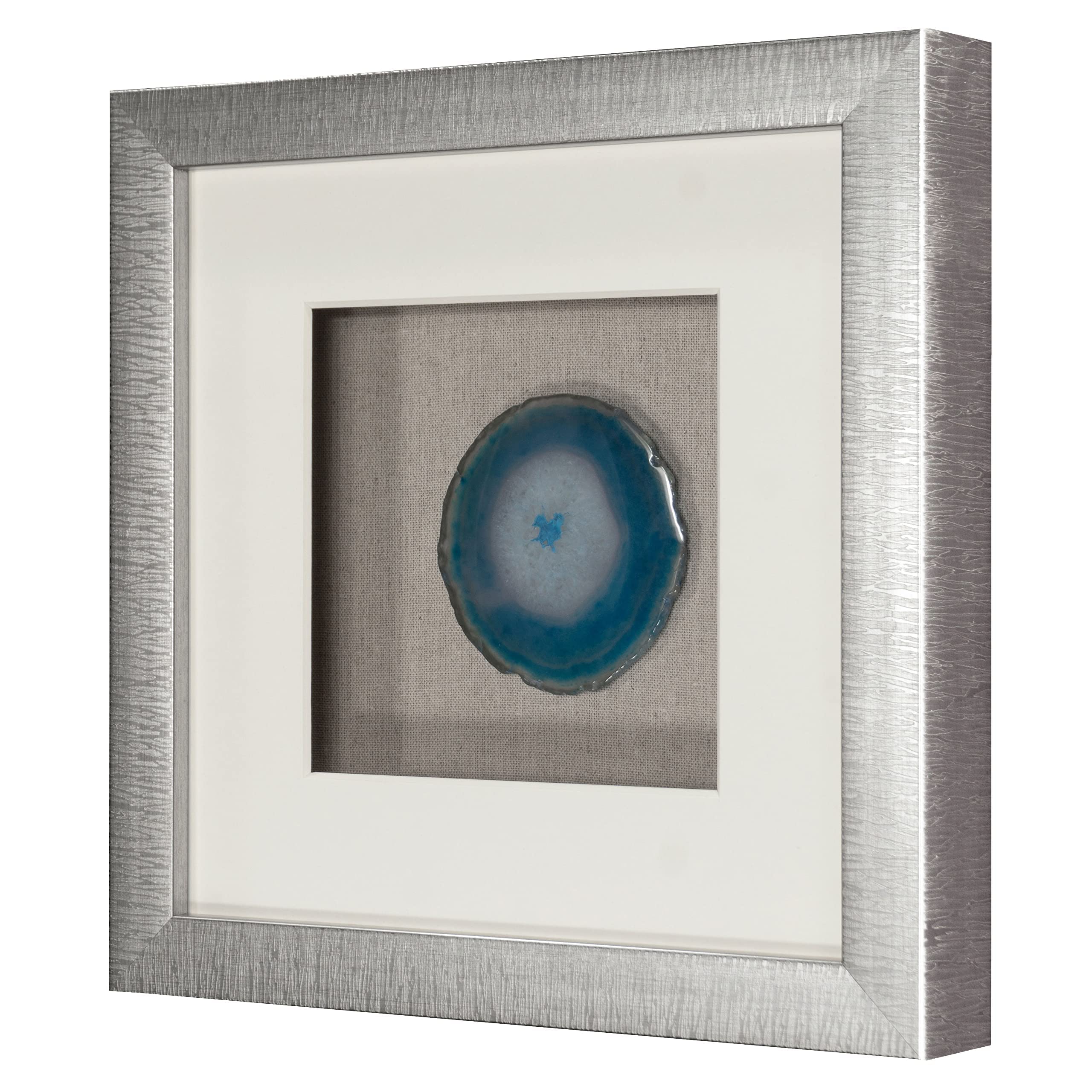 Huji Blue Agate Slice Shadow Box Wall Décor (2 Piece Set) - Image 6