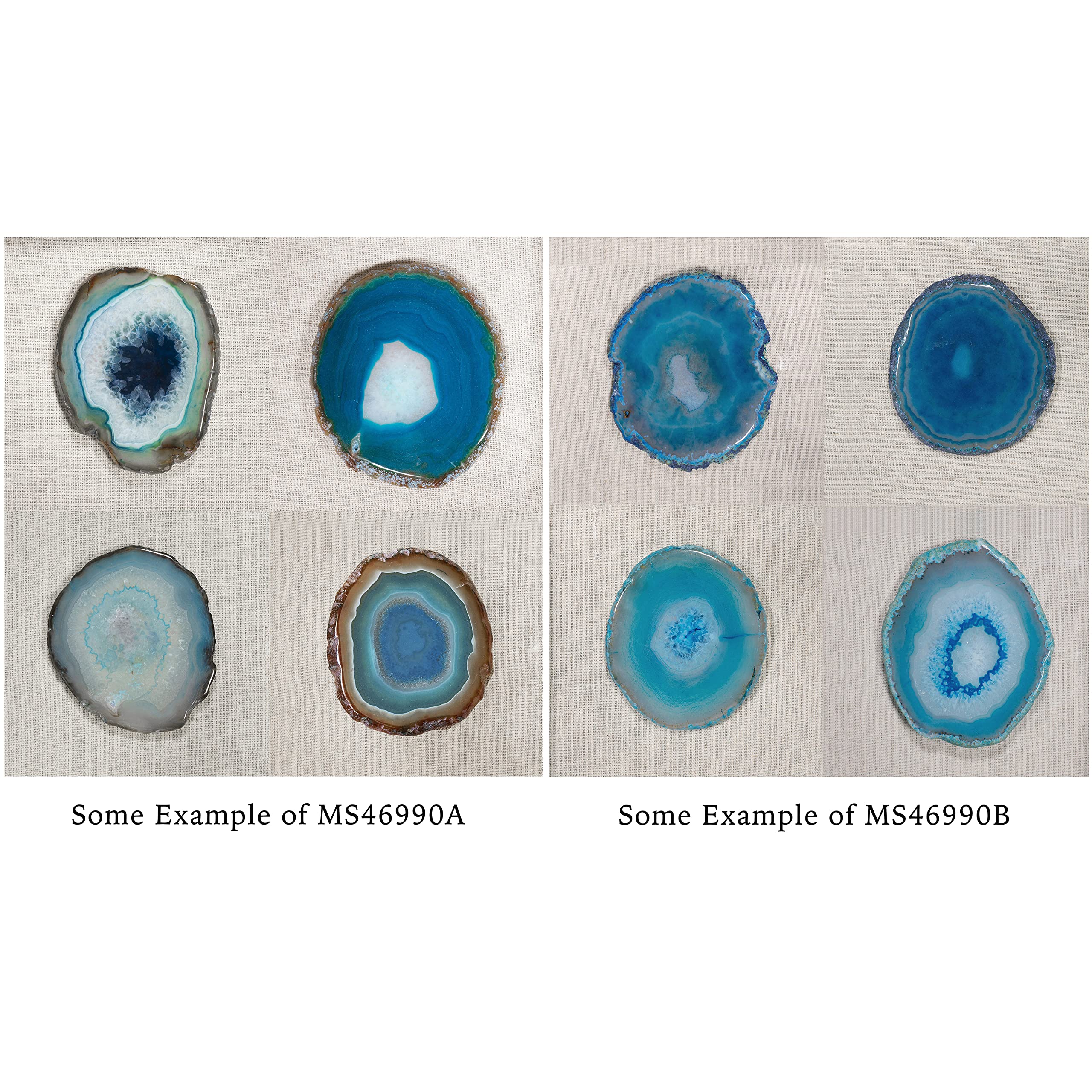 Huji Blue Agate Slice Shadow Box Wall Décor (2 Piece Set) - Image 7