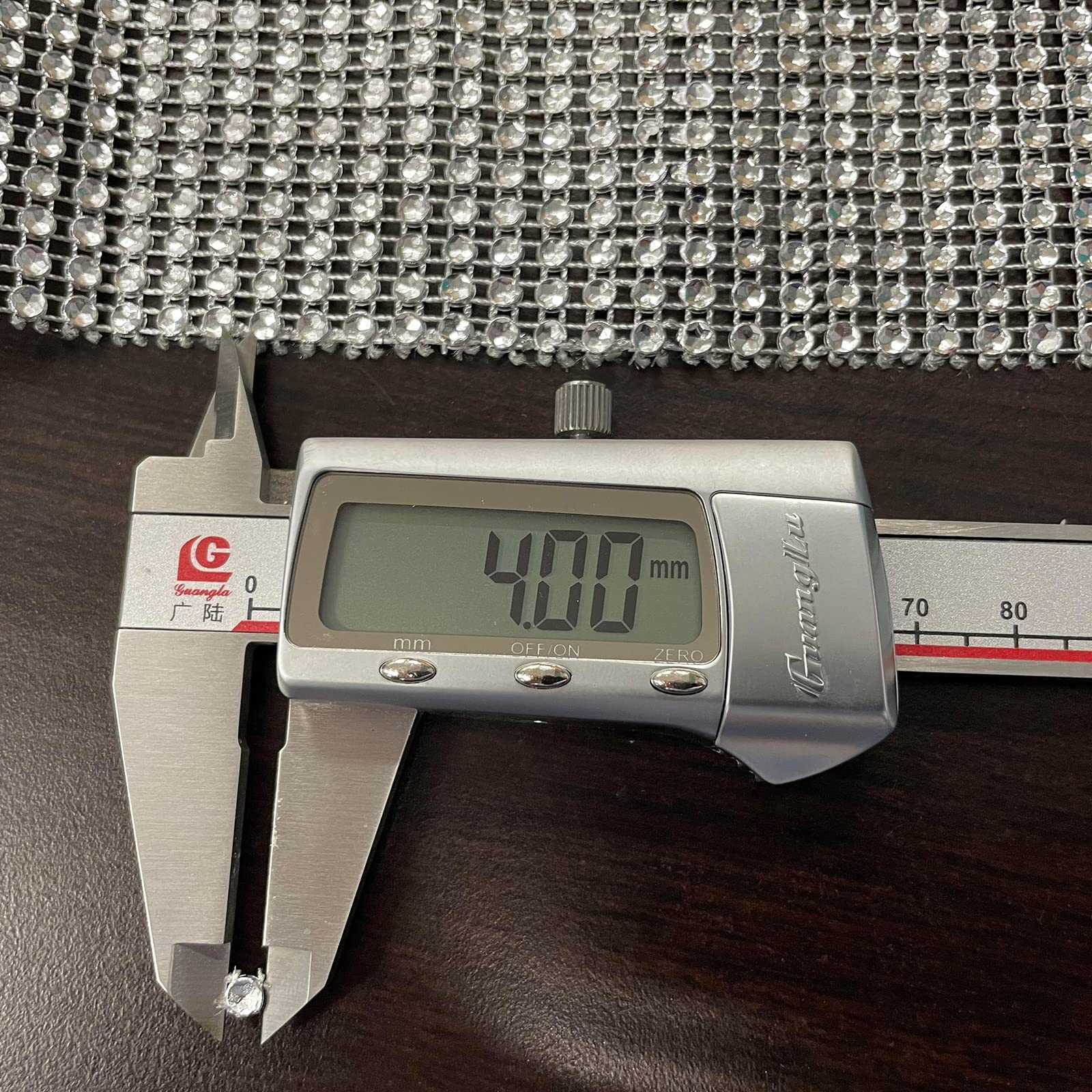 HUJI Diamond Silver Rhinestone Mesh Ribbon Wrap for Wedding Decorations, Gifts, Party Supplies, Cake Decorations (30 Feet, Silver Diamond Rhinestone) - Image 4