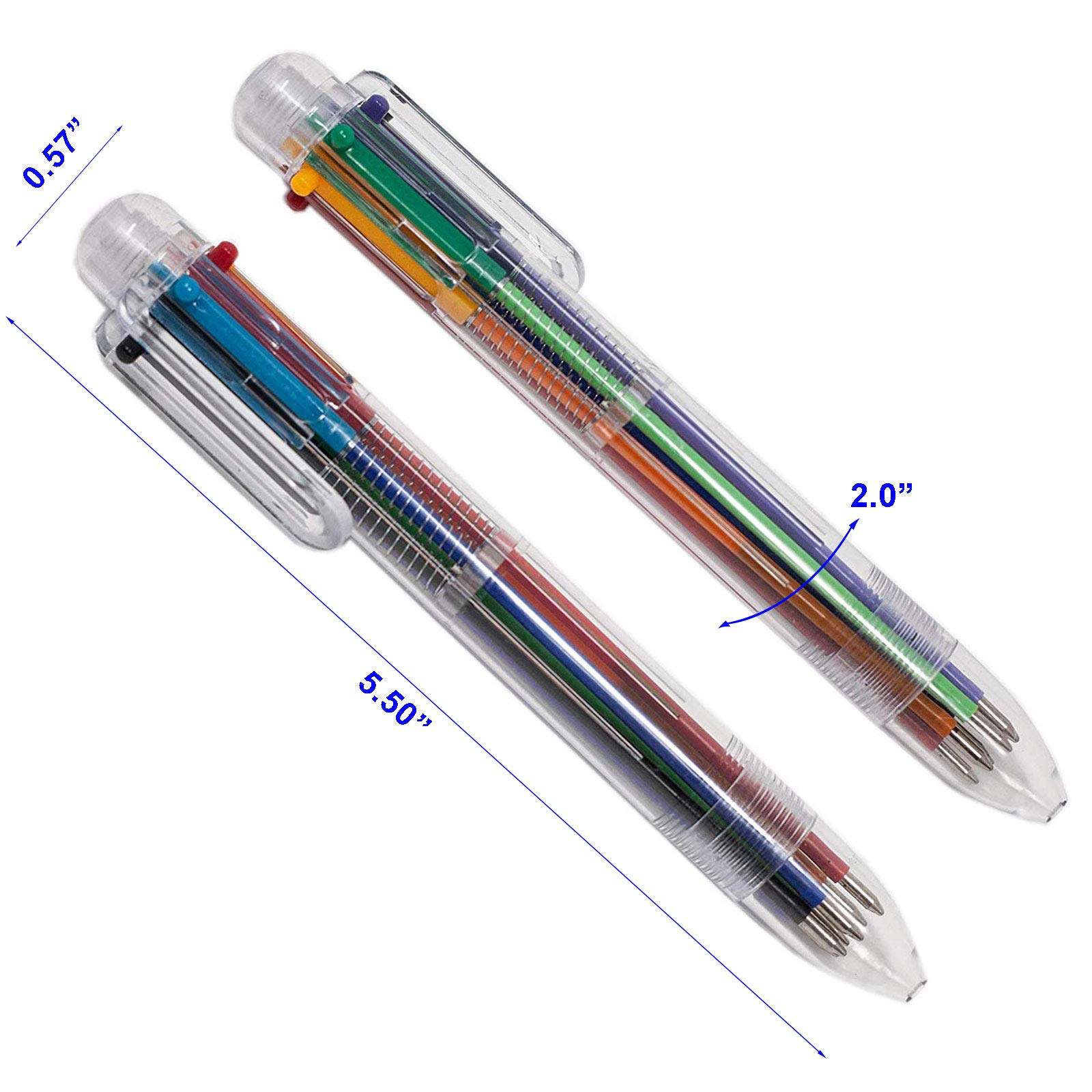 Huji Multicolor 0.5mm Ballpoint Pens for School Supplies Office Arts & Crafts Students Little Ones Party Favor Gift (Multicolor Retractable Pens – 18 PK 6 in 1) - Image 7