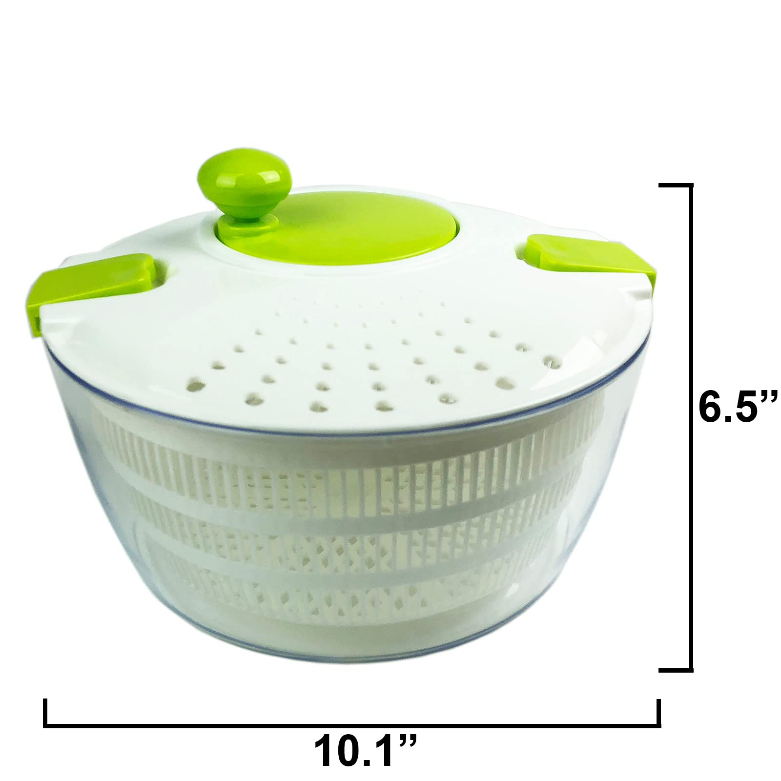 Huji Multifunctional Large Salad Spinner (4 Quarts) and Mandoline Set – 5 Blade Slicer, Drainer, Tosser, Vegetable Dryer with a Pouring Spout - Image 4