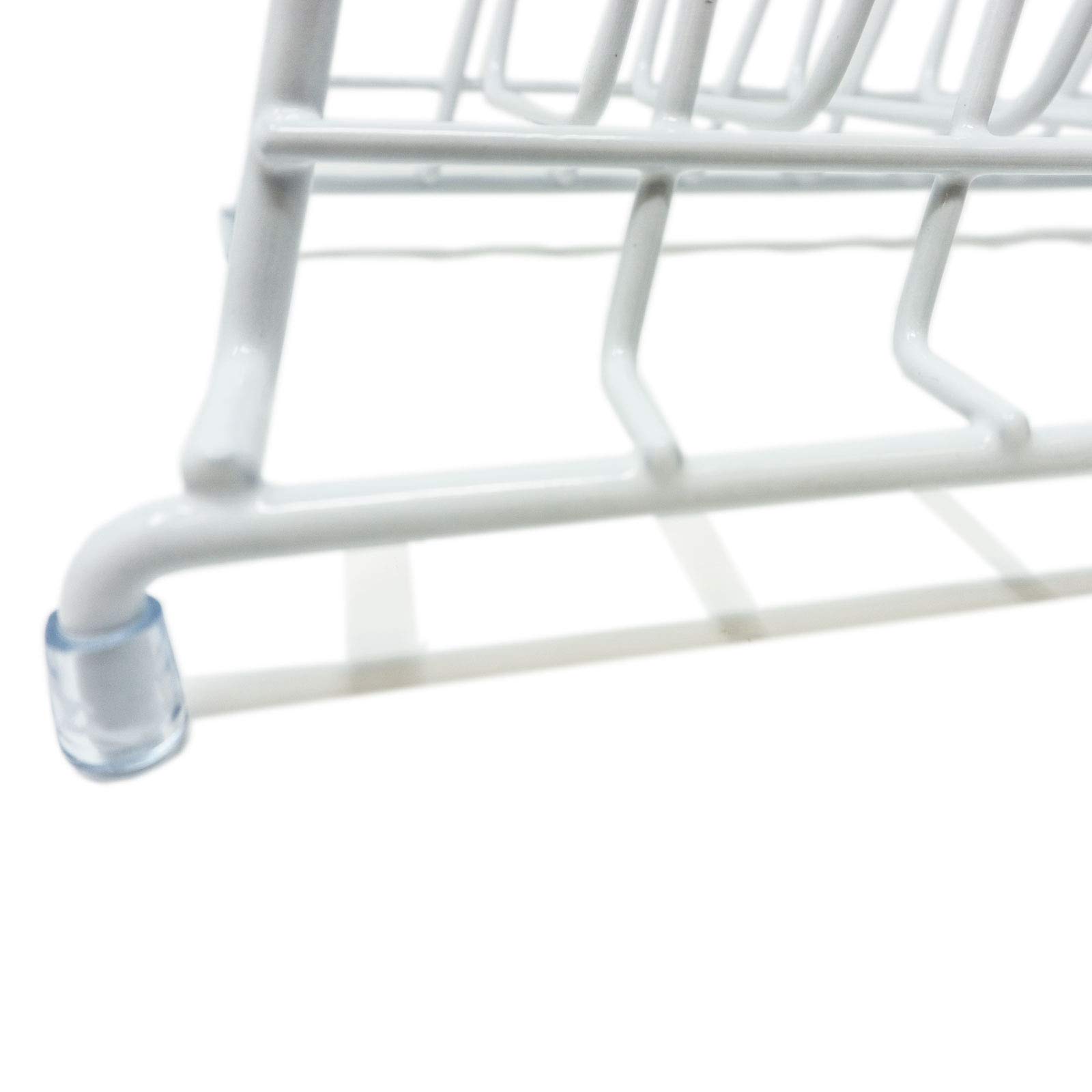 Huji Plates Holder Pots Pans Lid Organizer Rack for Cabinet, Pantry or Kitchen Counter (ONE, WHITE) - Image 5