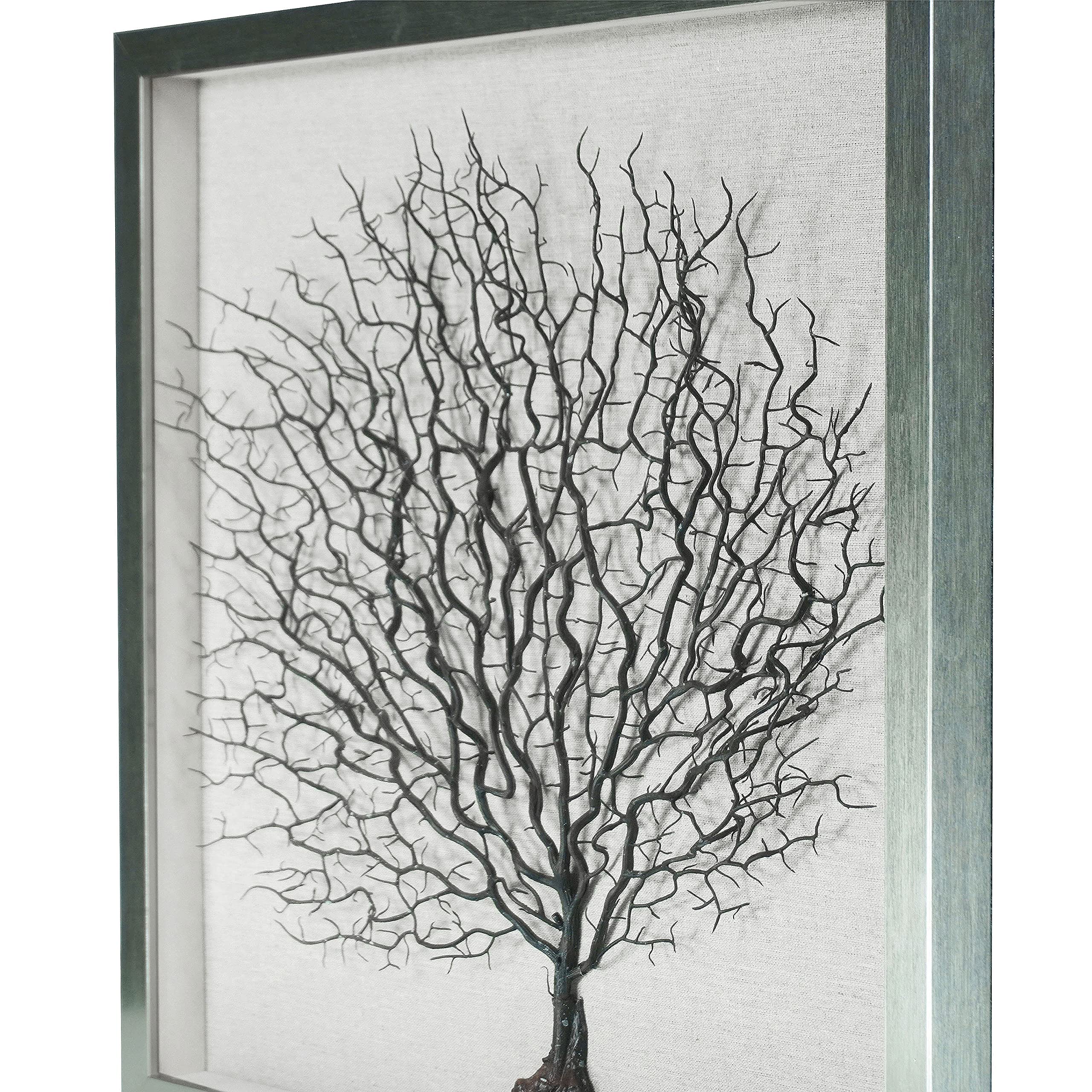 Huji Silver Tree Roots Shadow Box Wall Décor - Image 3