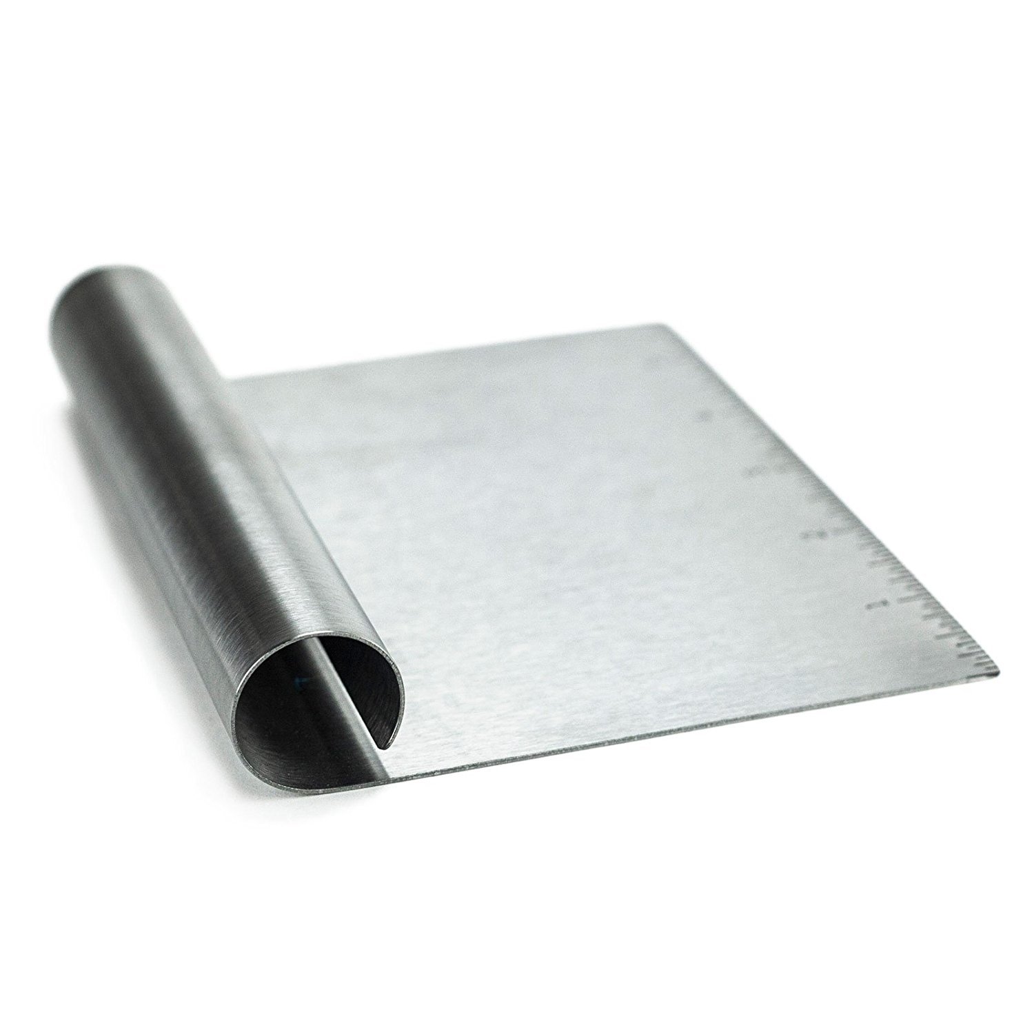 HUJI Stainless Steel Multi-Purpose Scrapper/Chopper With Ergonomic Handle (1 Pack, 5.75" X 4.75") - Image 5