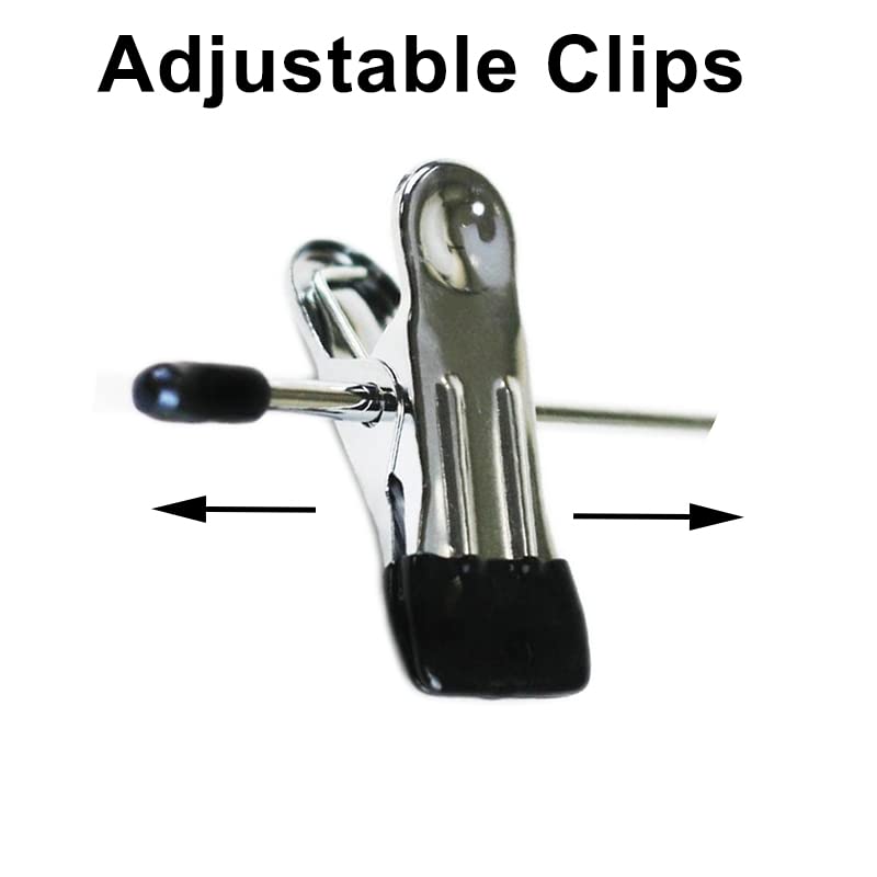 HUJI Sturdy 4 Tier Trouser Skirt Pants Hanger Chrome and Black Vinyl (Set of 3, 4 Tier Trouser Hangers) - Image 4