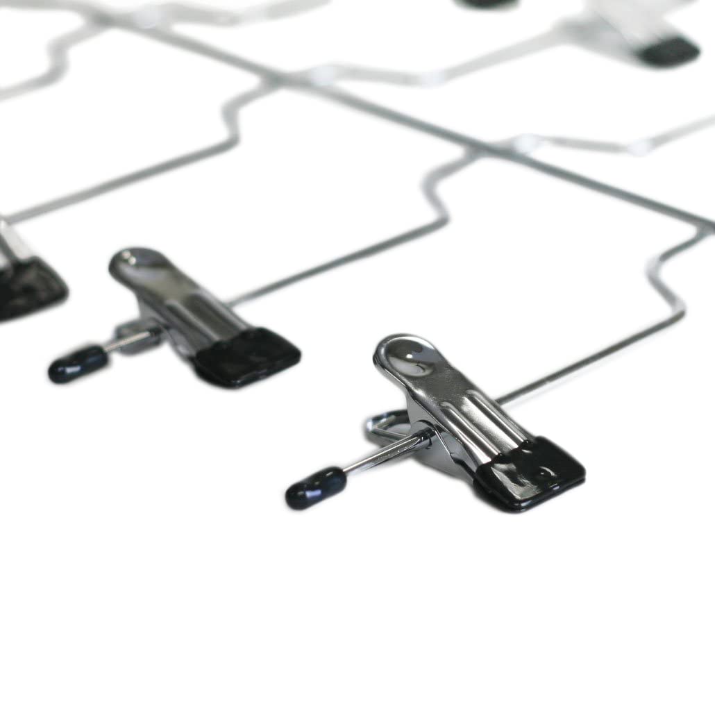 HUJI Sturdy 4 Tier Trouser Skirt Pants Hanger Chrome and Black Vinyl (Set of 3, 4 Tier Trouser Hangers) - Image 7