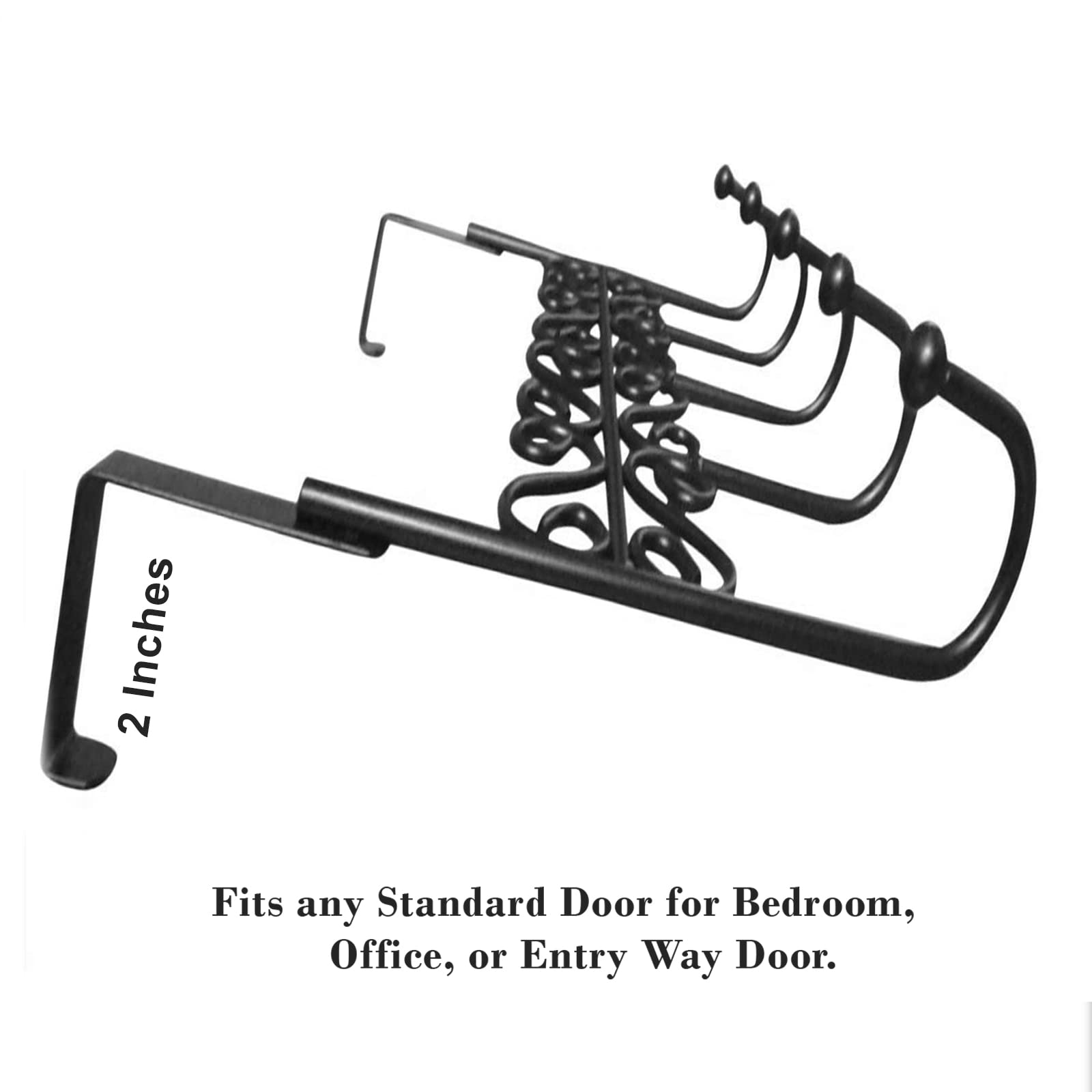 Huji Sturdy Over The Door 5 Hooks Clothes Hanger for Coats Hats Belts Organization Storage for Office or Home (1 Pack, Over The Door Hanger) - Image 6